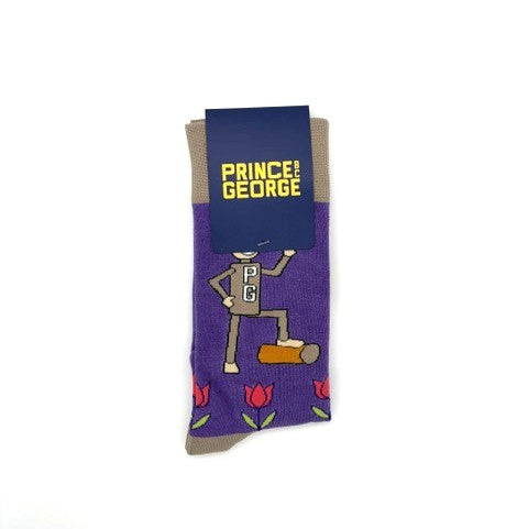 Socks - Mr. PG Purple Tulips