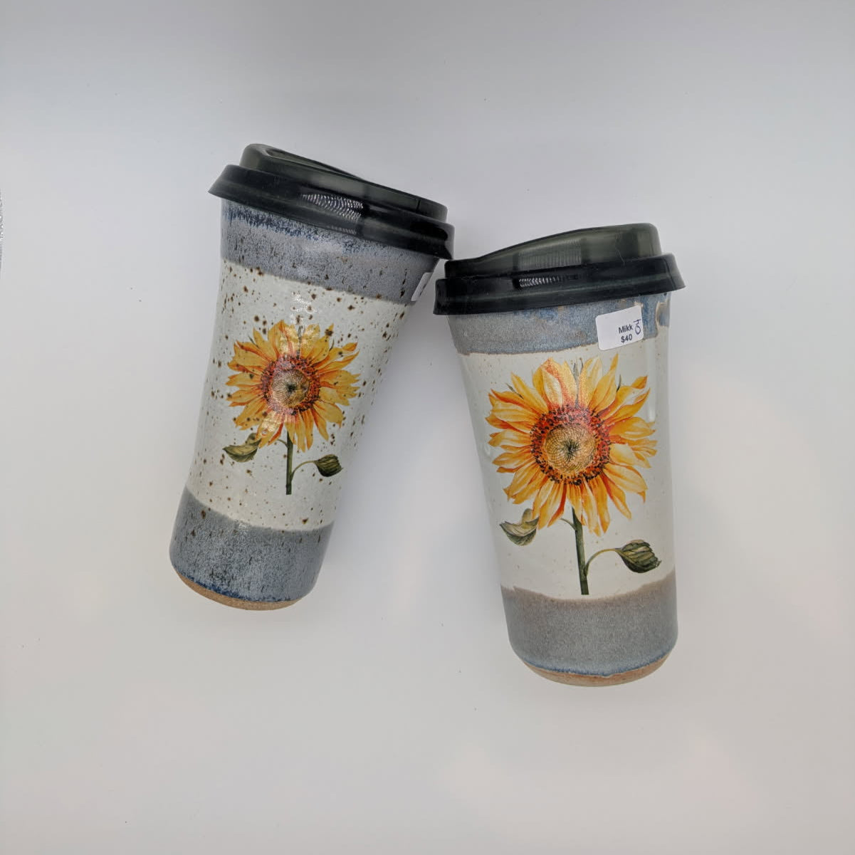 Pottery Travel Mug - Sunflowers