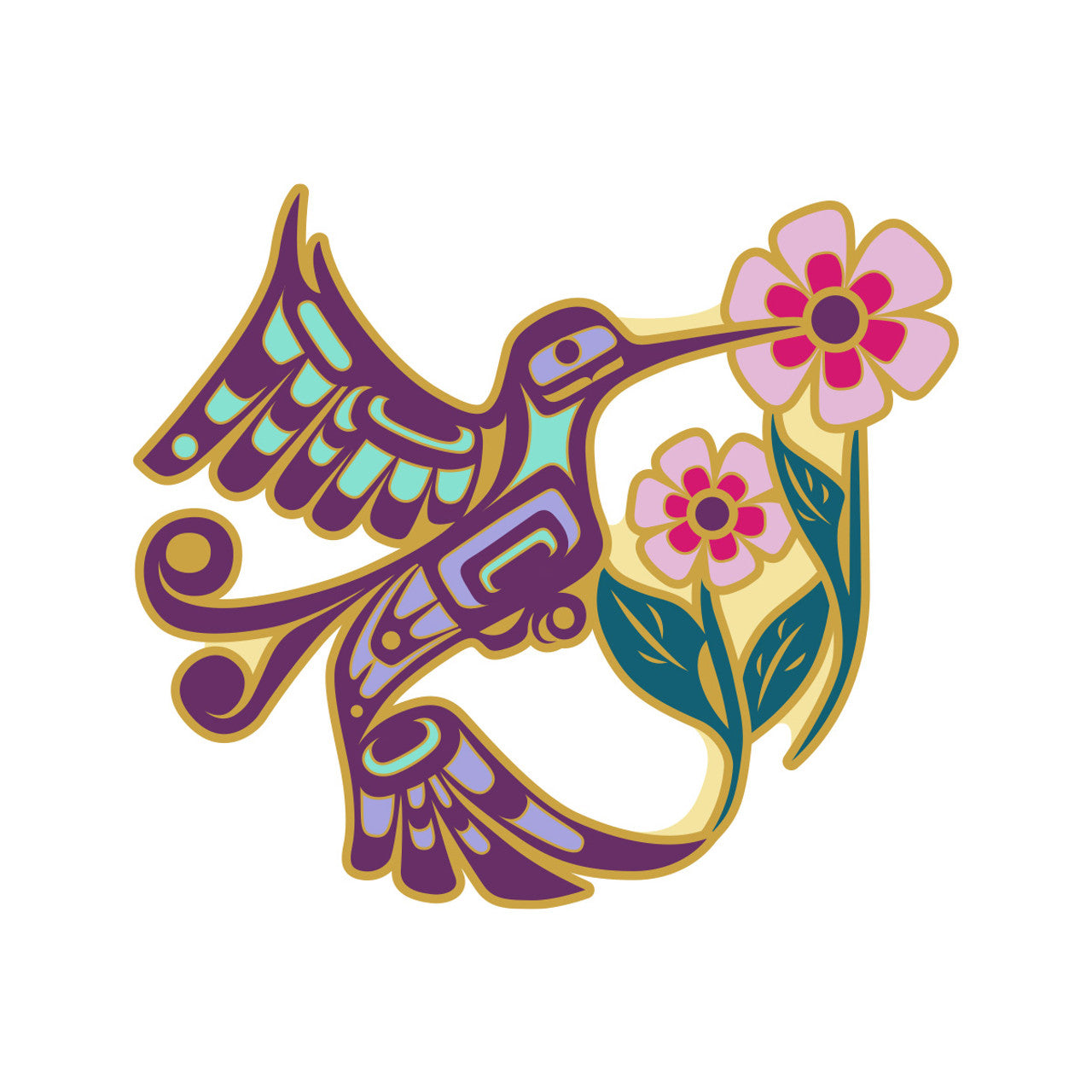 Hummingbird Enamel Pin
