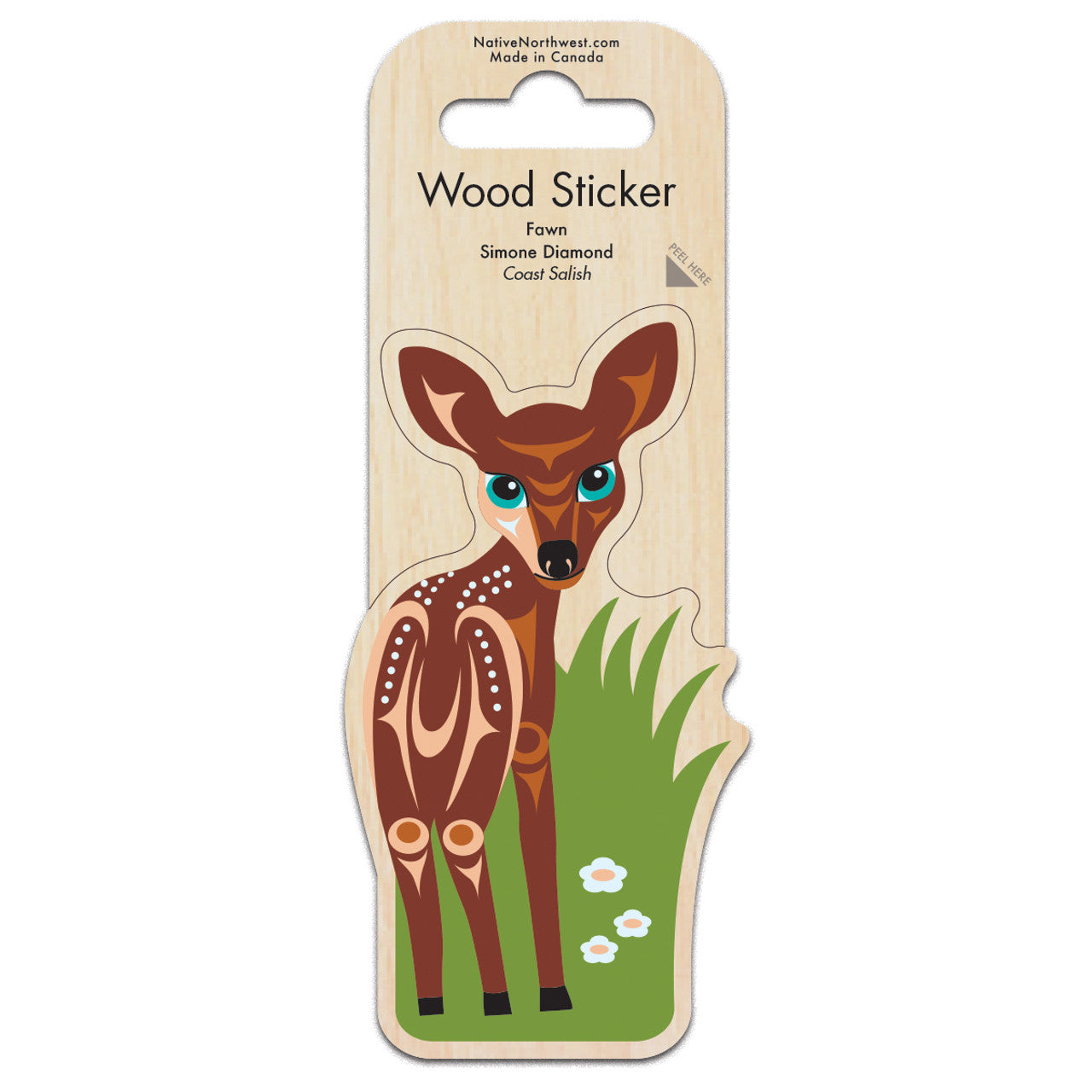 Wood Sticker - Fawn by Simone Diamond