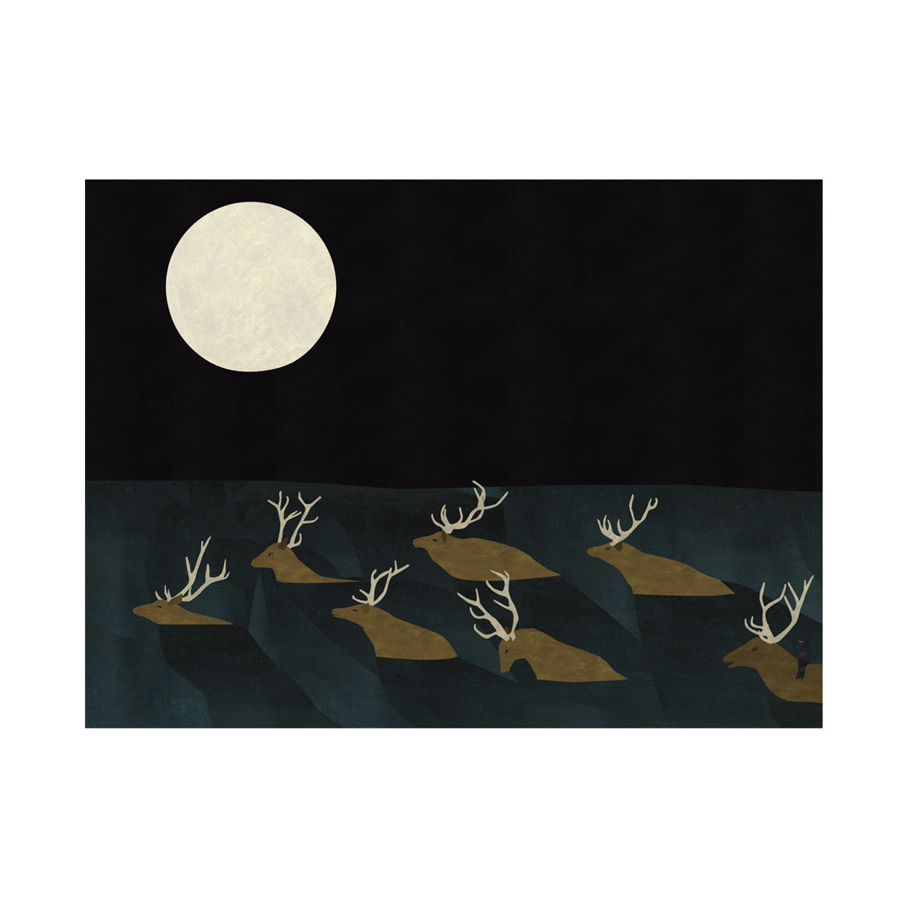Folding Card- Elk Crossing