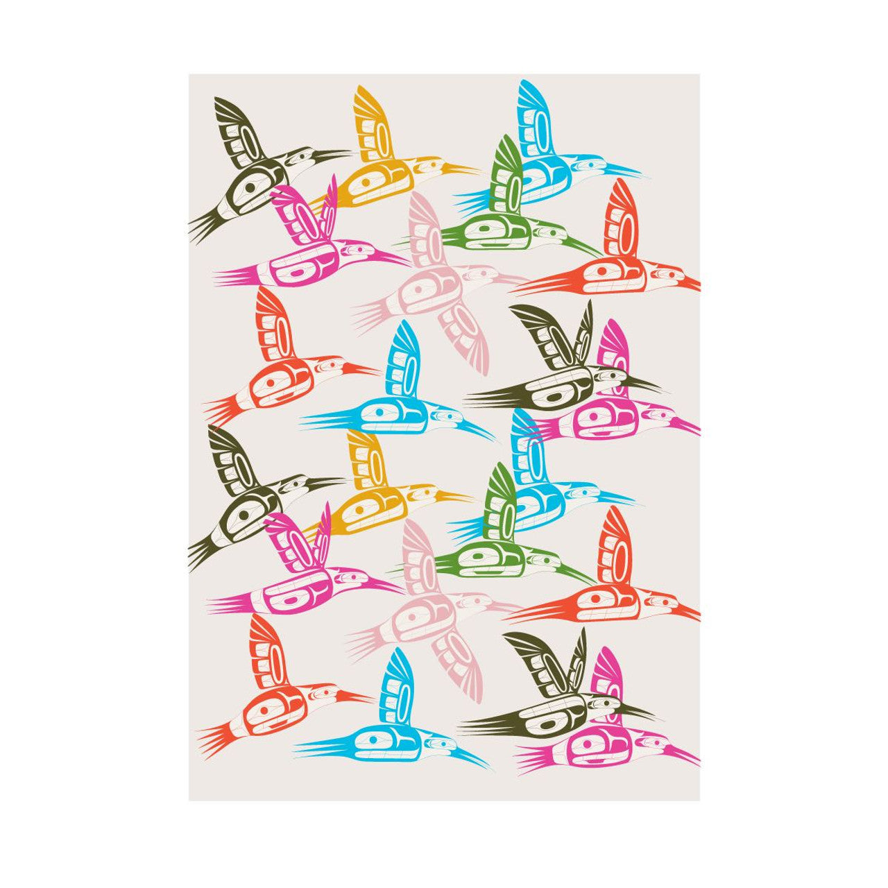 postcard-Hummingbirds