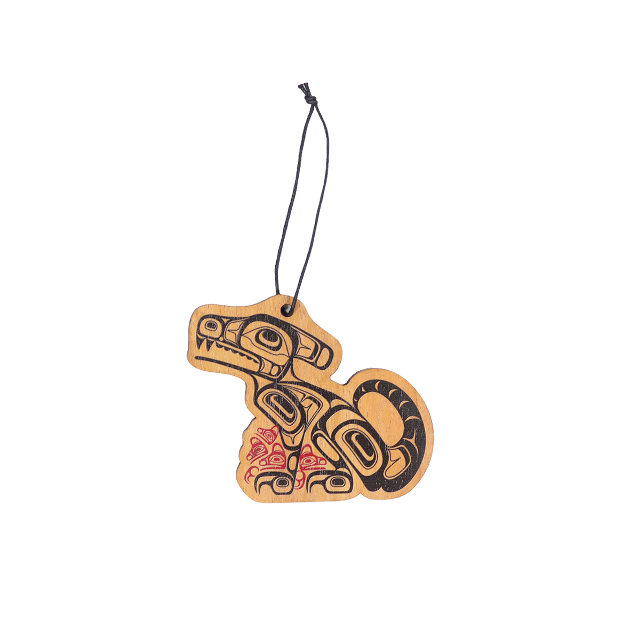 Wood Ornament-Wolf Family