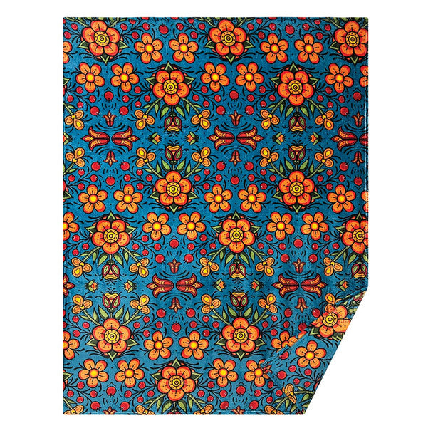 Fleece Blanket - Prairie Beadwork