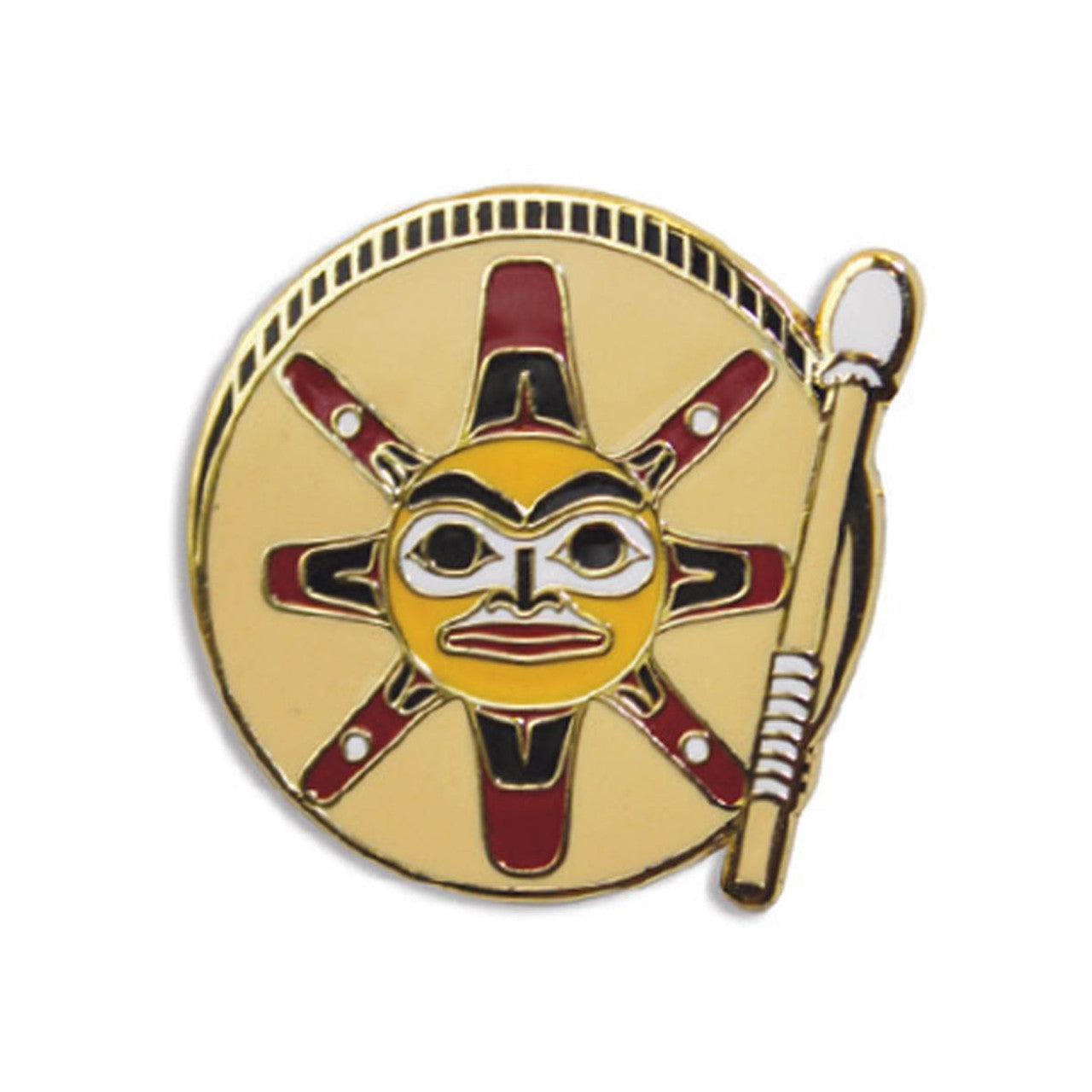 Enamel Pin: Sun Drum