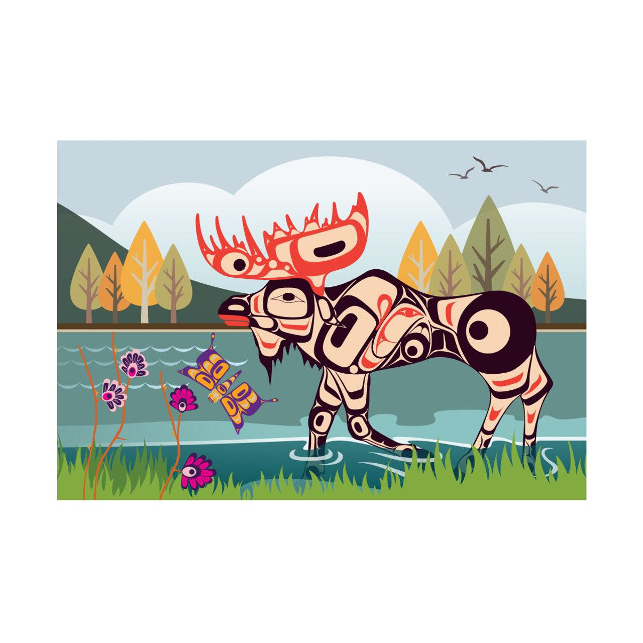 postcard-moose