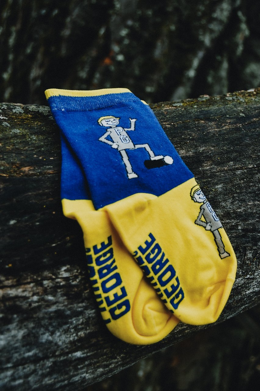 Blue/Yellow Kids Mr. PG Socks