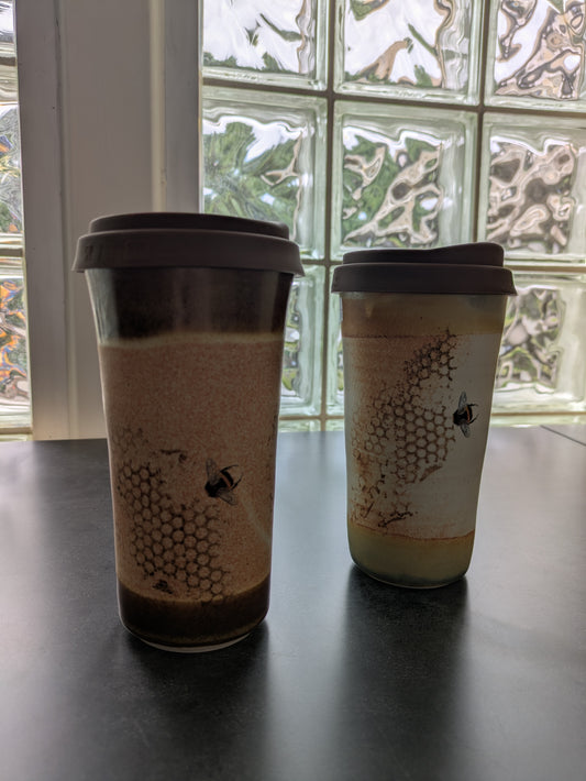 Pottery Travel Mug - Bees