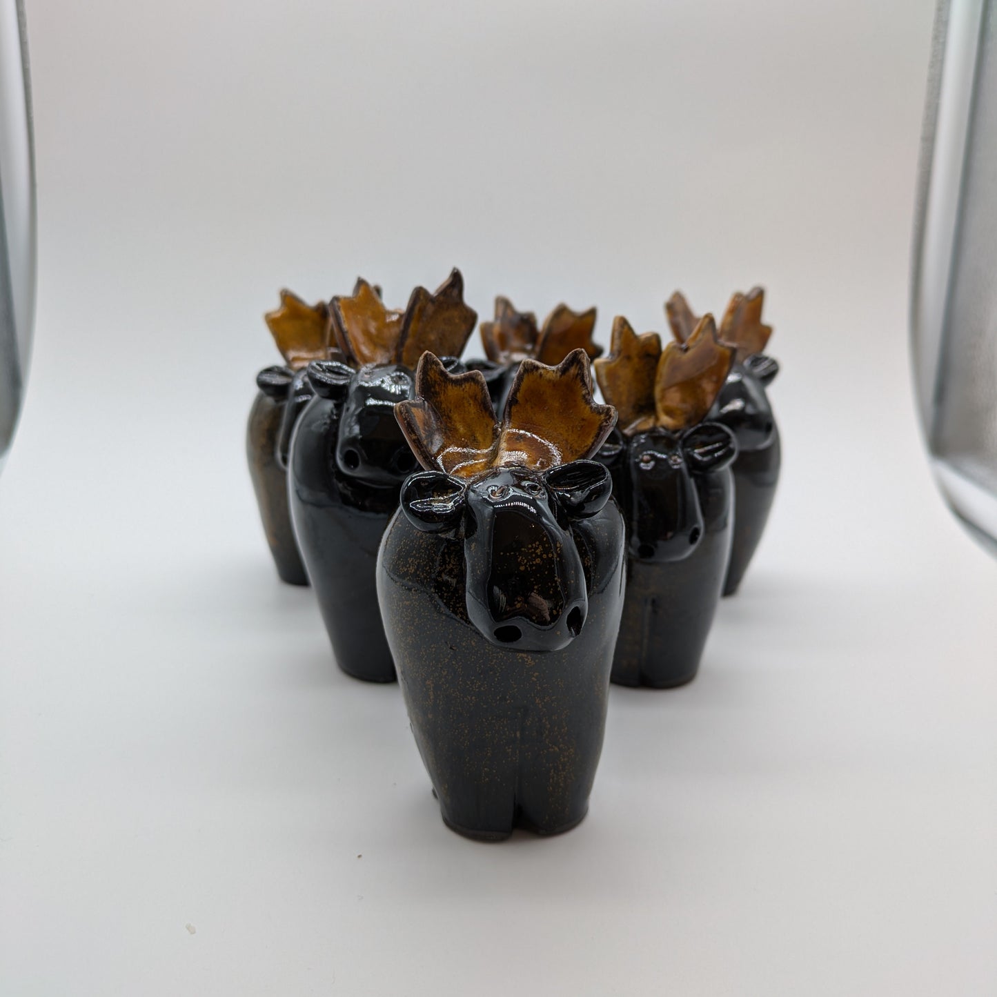 Pottery Moose Figurines