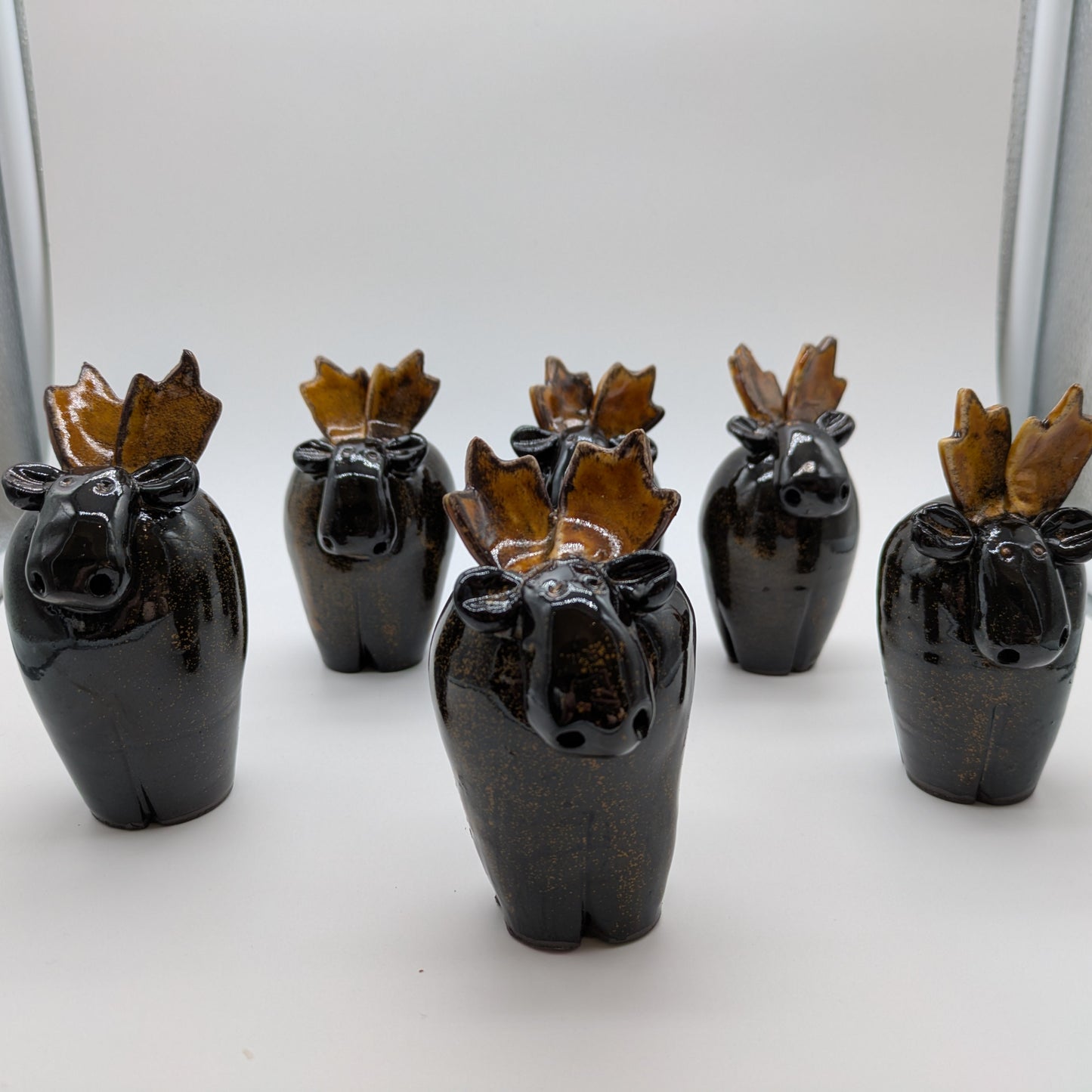 Pottery Moose Figurines