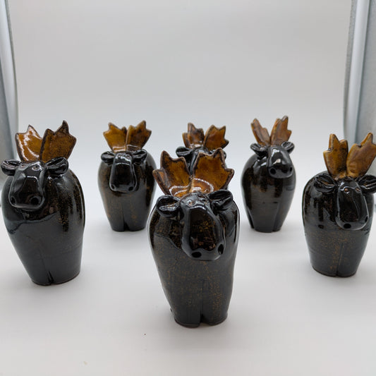 Pottery Moose Figurines