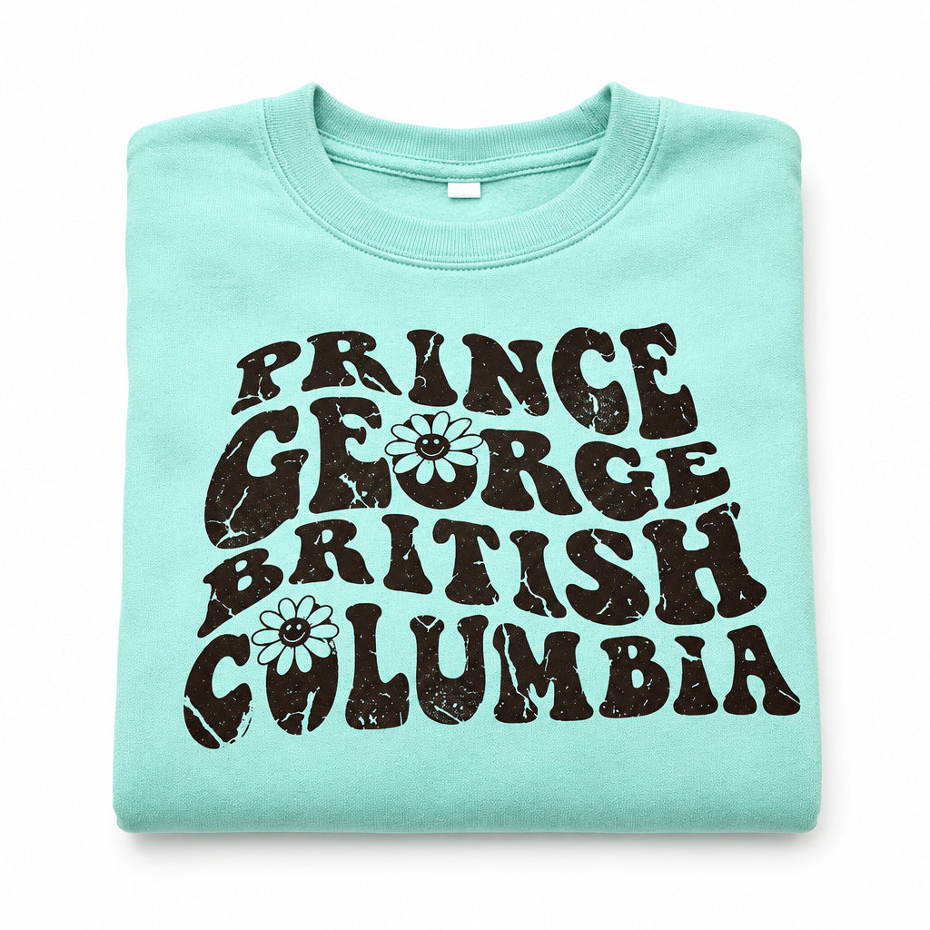 Crewneck - Teal Prince George, BC