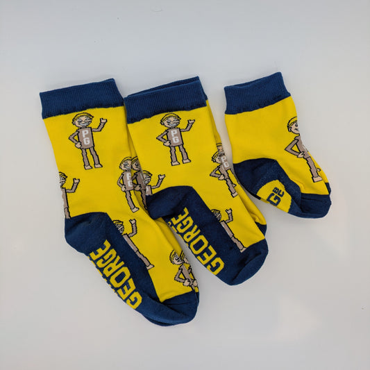 Yellow Mr. PG Kid's Socks