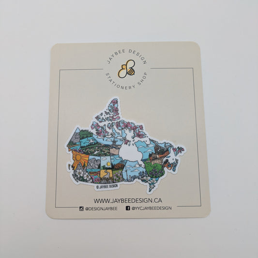 Sticker - Canada Illustrated Map