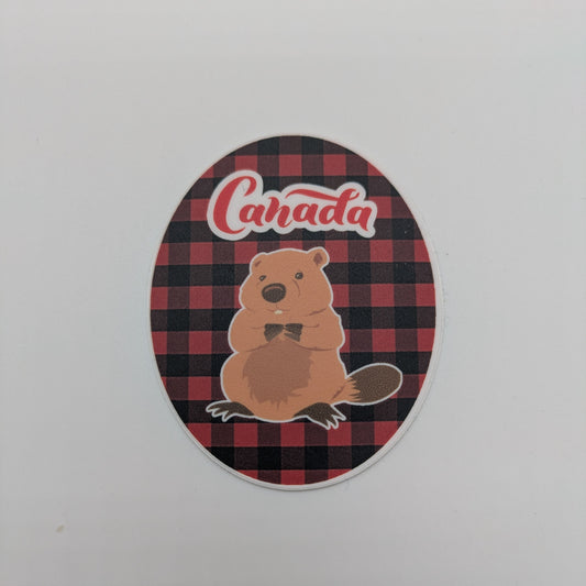 Sticker - Canada Plaid Beaver