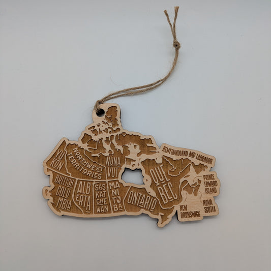 Ornament - Wooden Canada Provinces