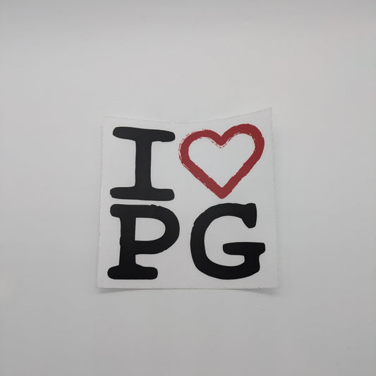 Sticker - I Heart PG (Large)