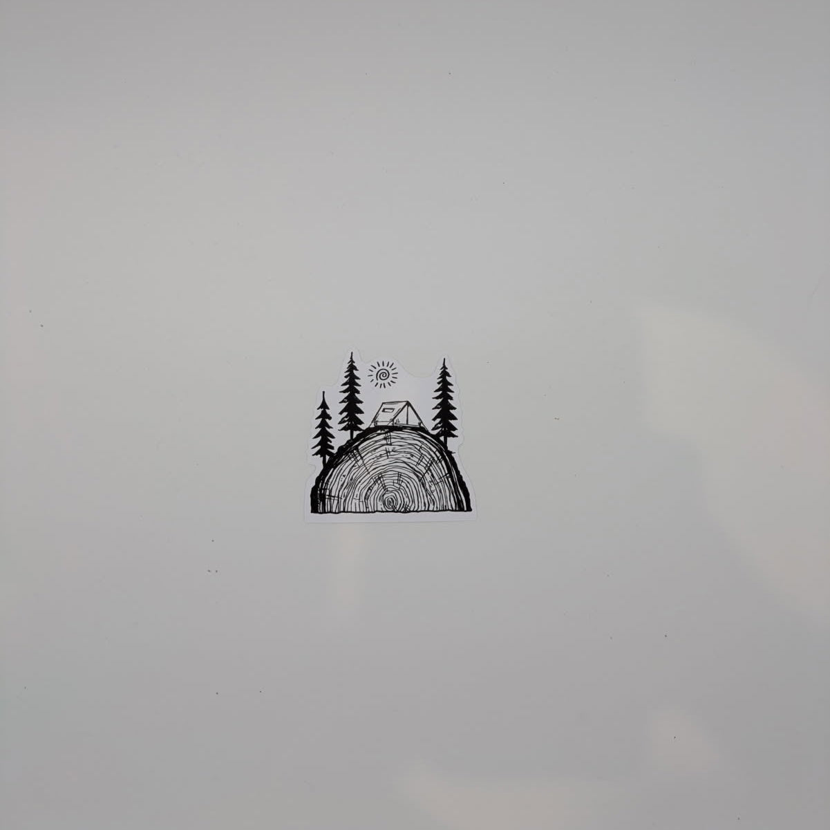 Sticker - Tent & Tree Log