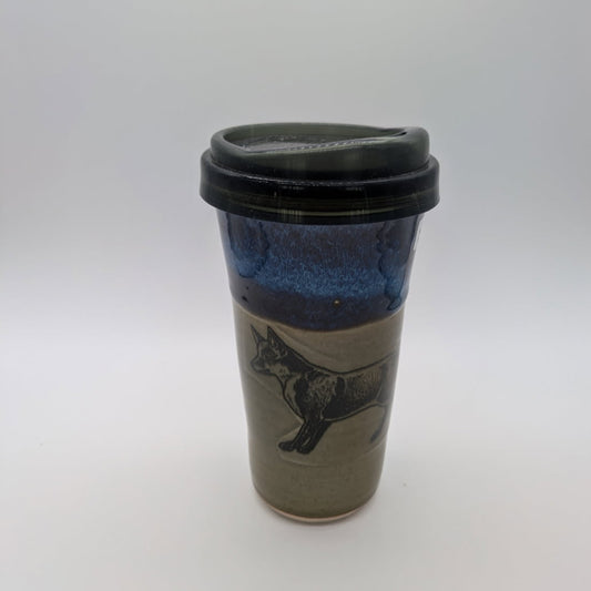 Pottery Travel Mug - Fox