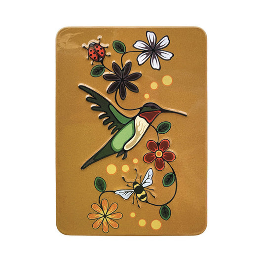 Embossed Metal Magnet - Hummingbird