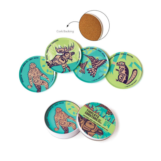 Tinplate Coasters- Assorted set of 4