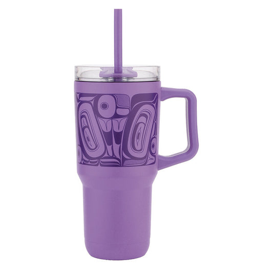 Water Bottle - Butterfly (Tumbler with Straw)