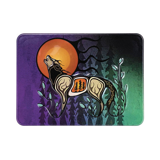 Embossed Metal Magnet - Wolf