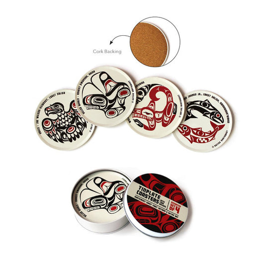 Tinplate Coaster - Red and Black